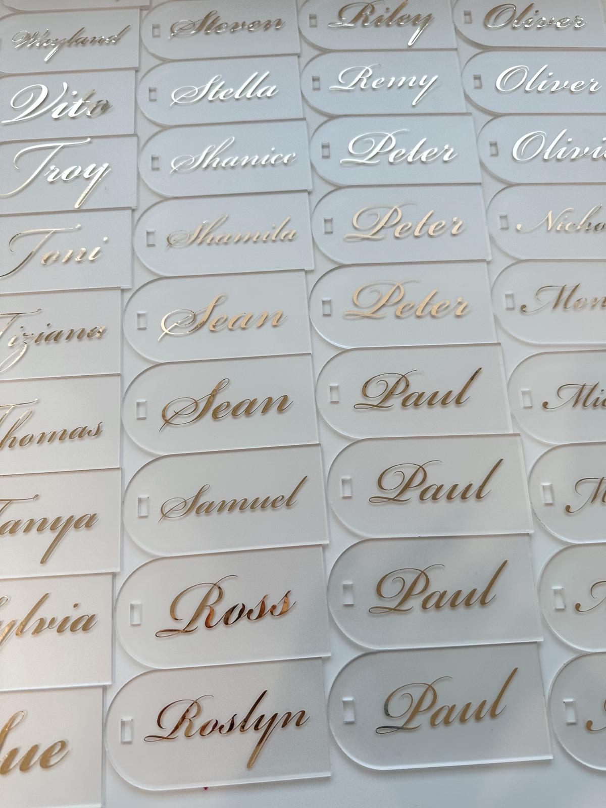 Acyrlic Place Cards