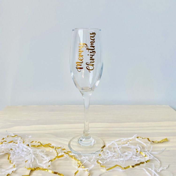 Merry Christmas Glass