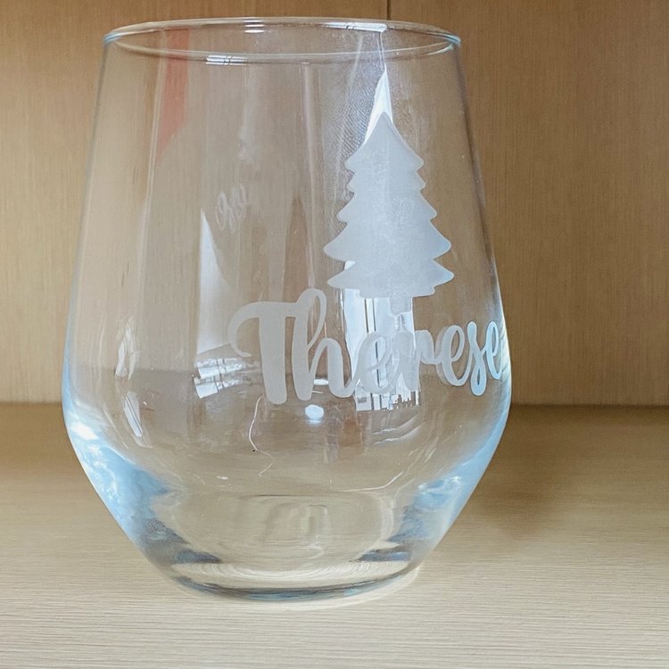 Frosted Etched Christmas Glass