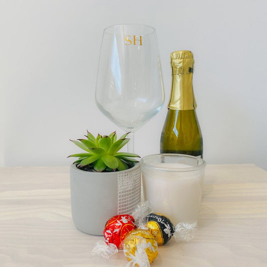 Personalised Initials Wine Glass